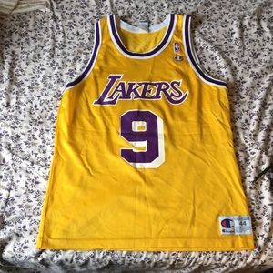 Vintage Nick Van Exel Laker jersey